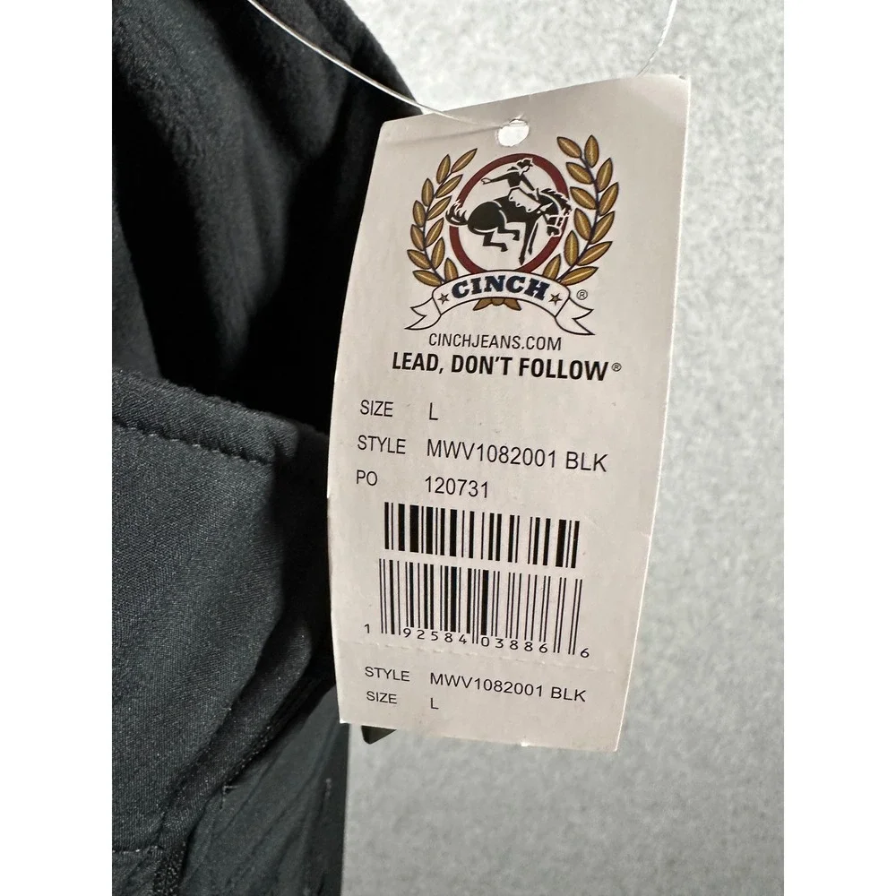 Cinch Mens Storm Defense Concealed Carry Softshell Vest Black MWV1082001 BLK L